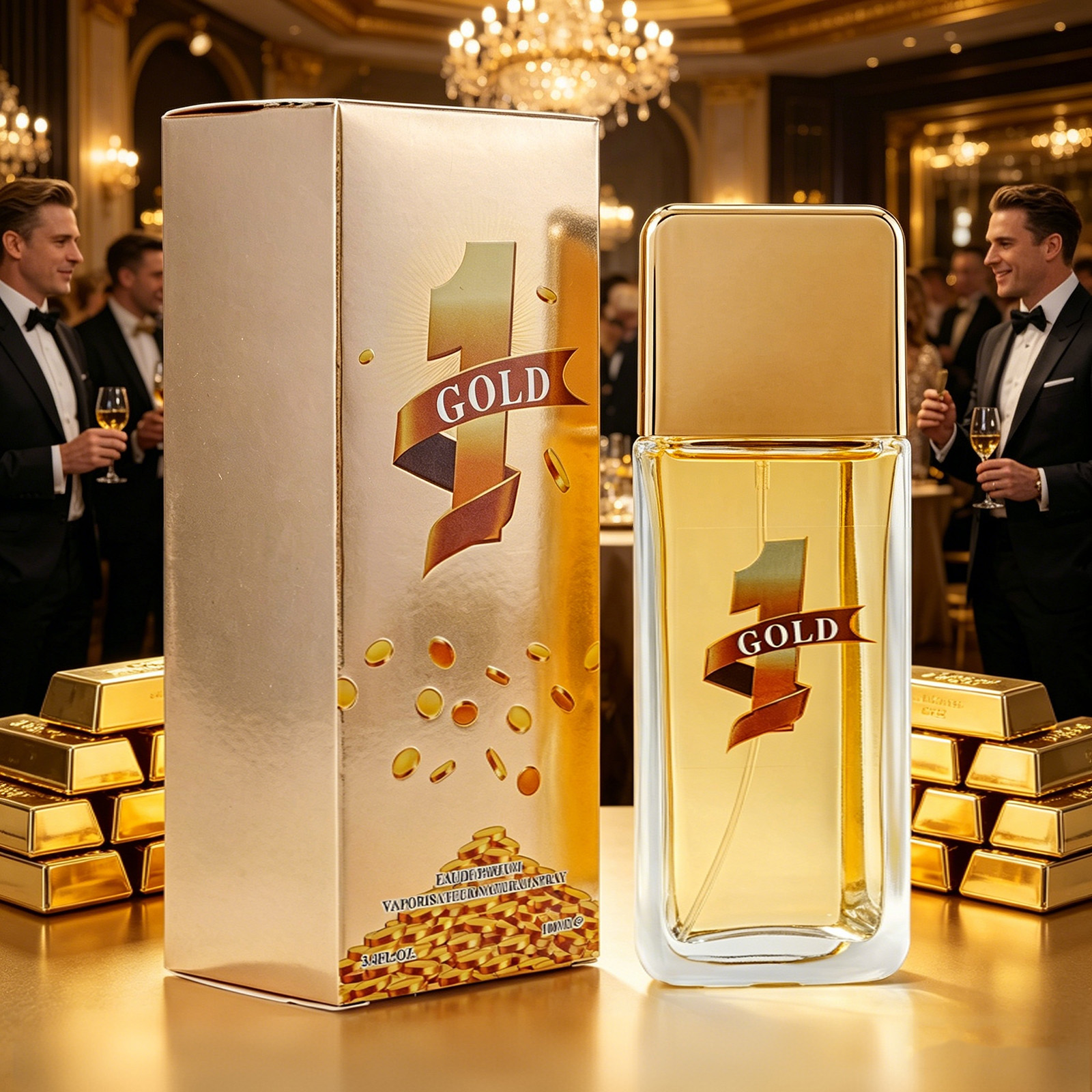 Perfume Fragrance Bottle - 1 GOLD 100ml Men's Perfume EDP