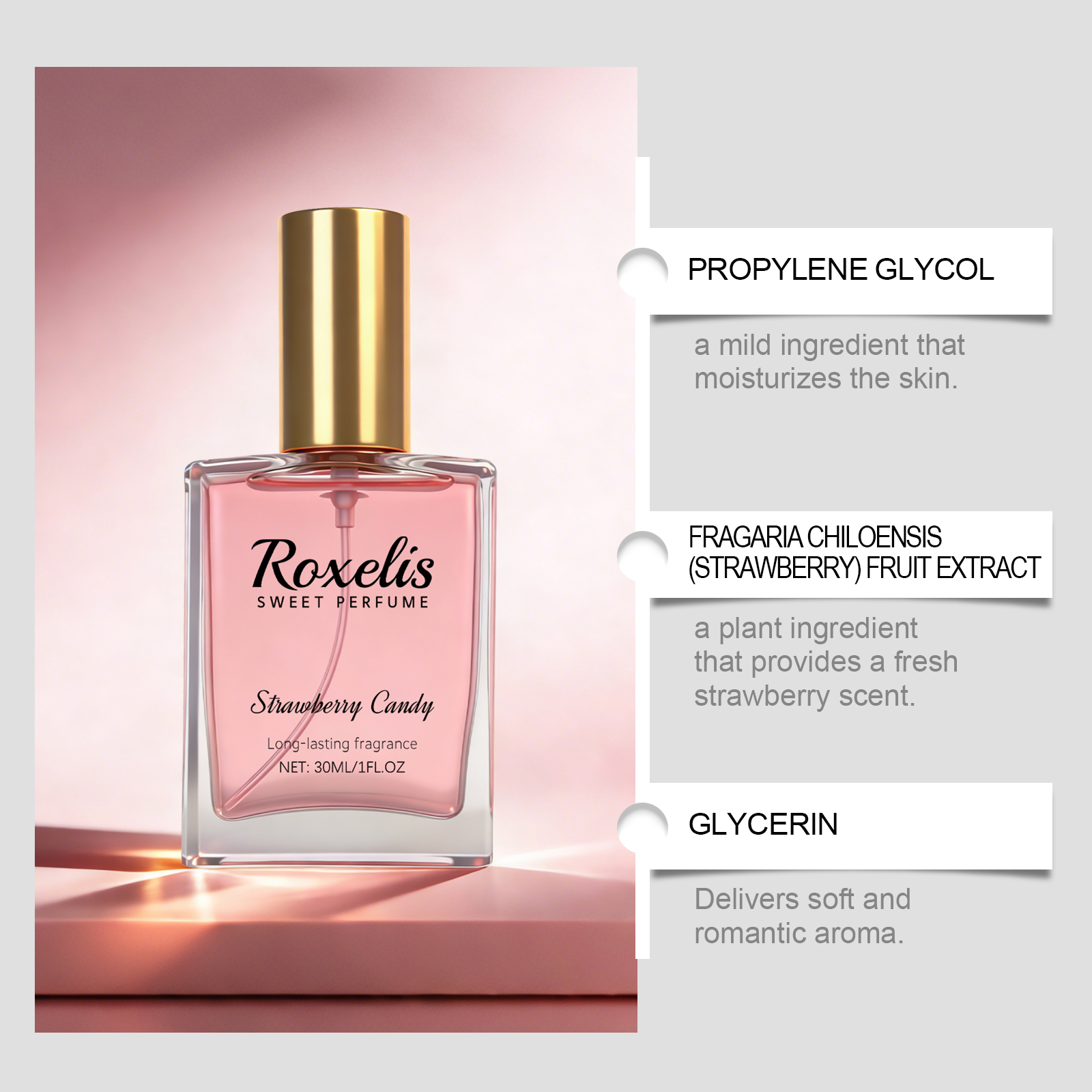 Strawberry Candy Sweet Fragran - đánh giá và giá Fragrance Perfume Spray