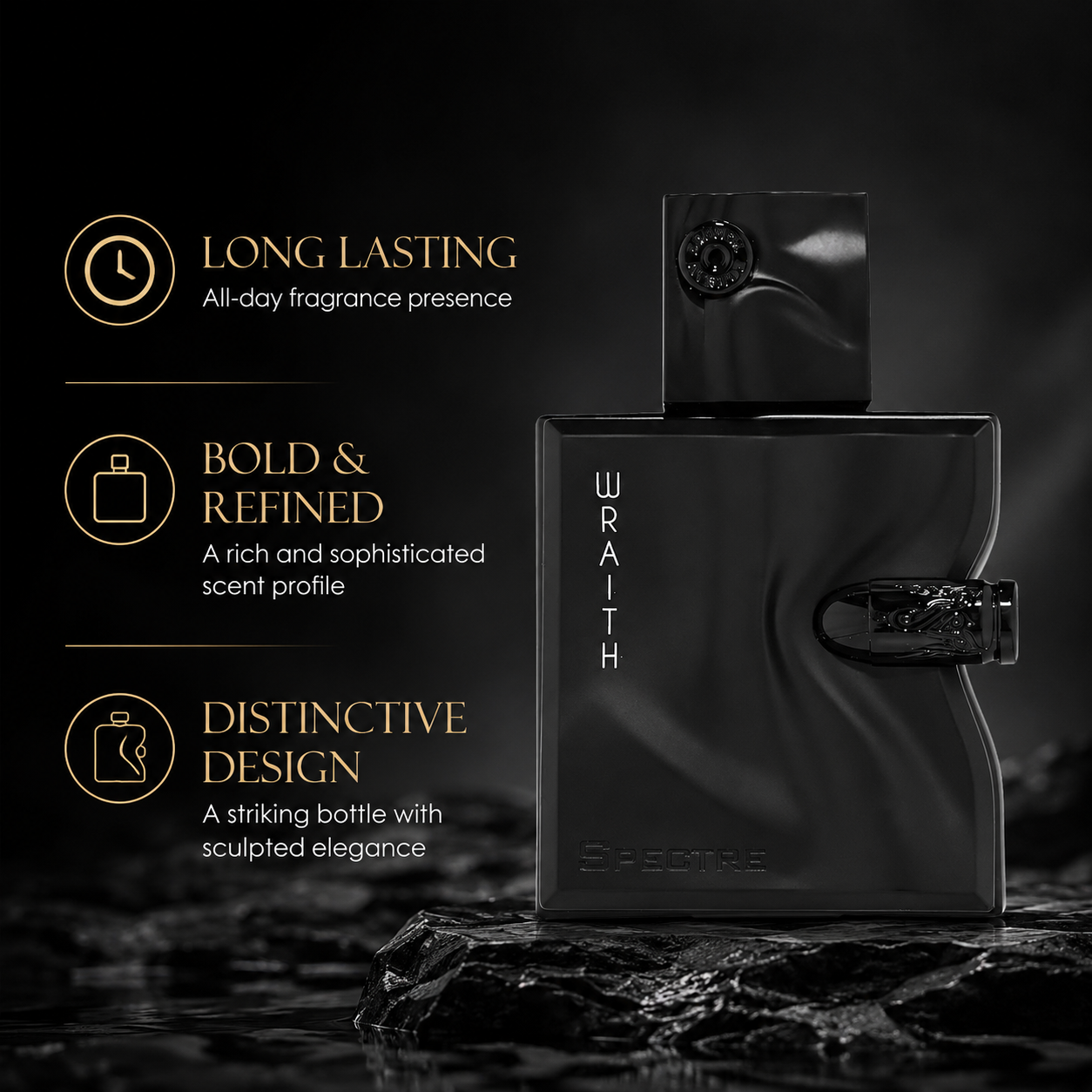Sculpted Black Bottle Men Eau  - đánh giá và giá Fragrance Perfume Spray
