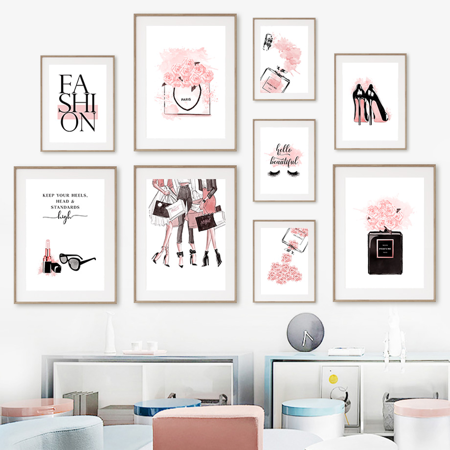 Fashion Wall Art Prints Pink G - đánh giá và giá Perfume Quotes