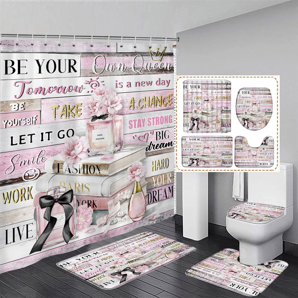 Pink Floral Perfume Shower Cur - đánh giá và giá Perfume Quotes