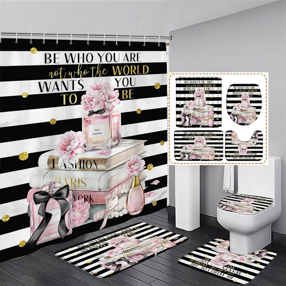 Pink Floral Perfume Shower Cur - đánh giá và giá Perfume Quotes