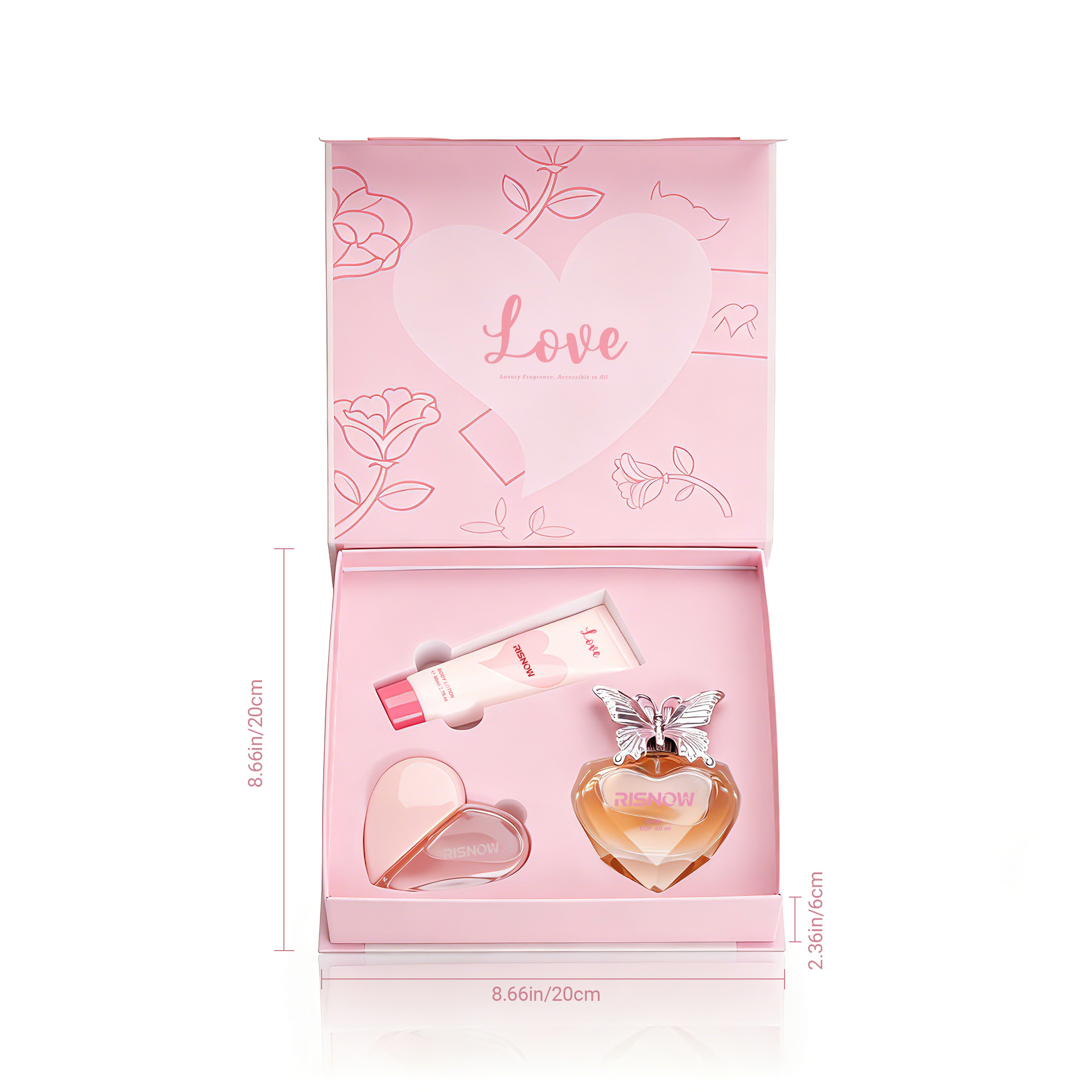 RISNOW Perfume Gift Set for Wo - đánh giá và giá Perfume Fragrance Body Lotion
